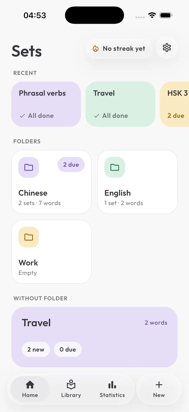 Folders on the home screen